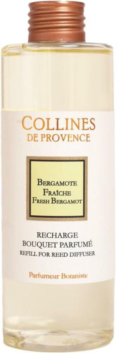 Collines de Provence Geurstokjes bergamot navul 200 ml