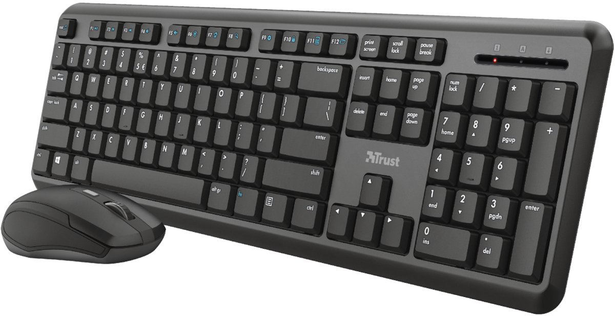 Trust Ody Draadloos Toetsenbord En Muis Zwart QWERTY Spanish