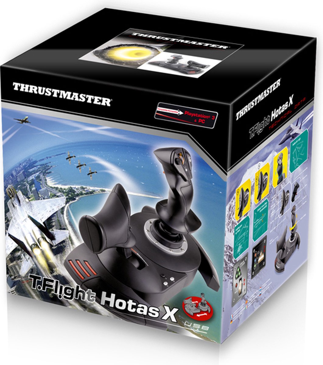 Bol.com Thrustmaster T.Flight HOTAS X - Flight Control Systeem - Joystick en throttle - voor PC aanbieding