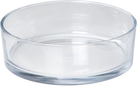 Civic Prestatie Ongehoorzaamheid Glazen drijfkaarsen schaal rond 25 cm x hoogte 8 cm (Medium) | bol.com
