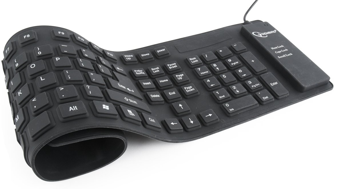 Gembird KB-109F-B Flexibel Toetsenbord