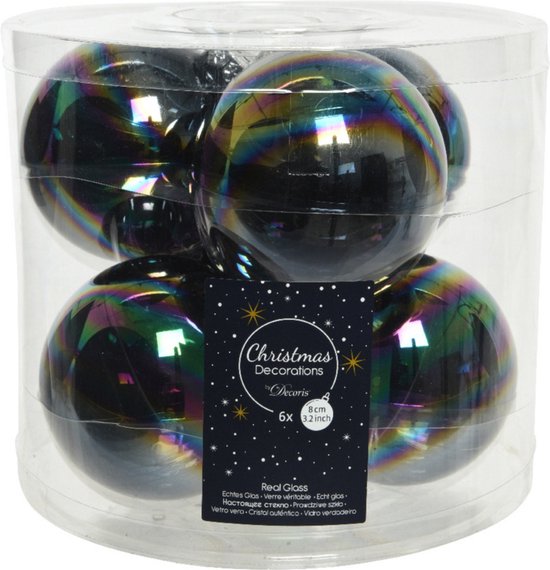 Decoris Kerstballen glas figuur 6cm zilver 9st - Top Tuincentrum