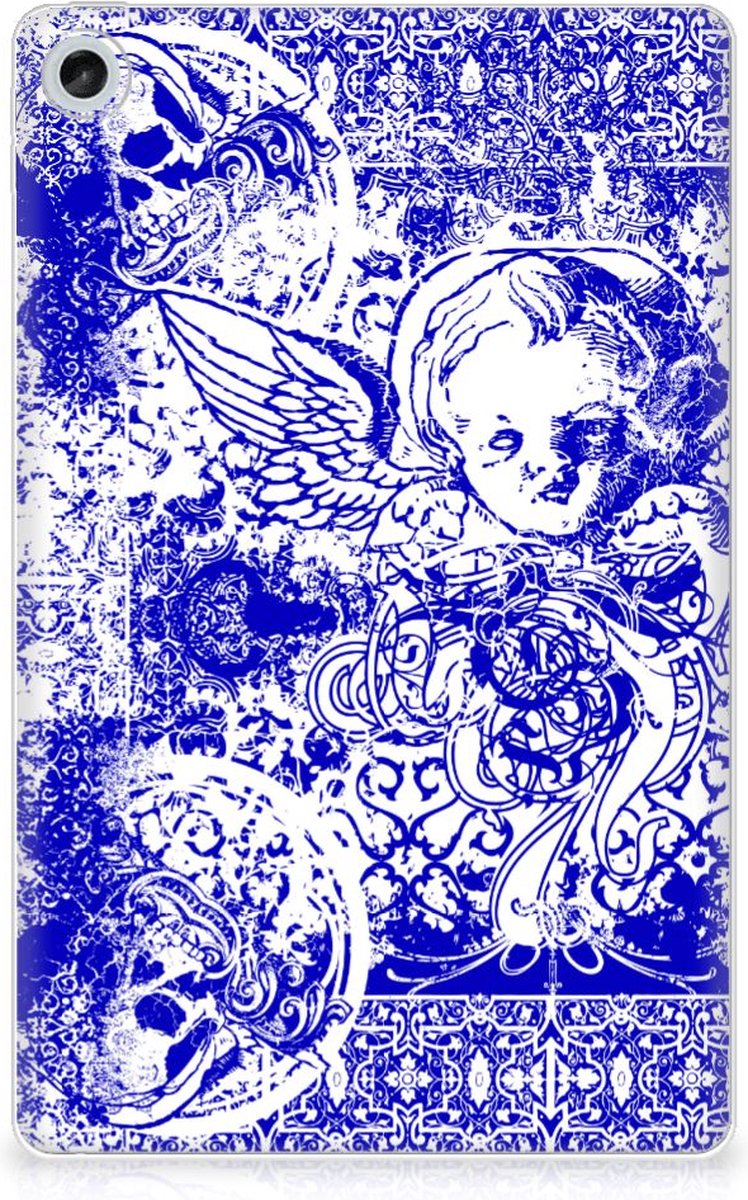 Tablet BackCover Lenovo Tab M10 Plus (3e generatie) Angel Skull Blauw