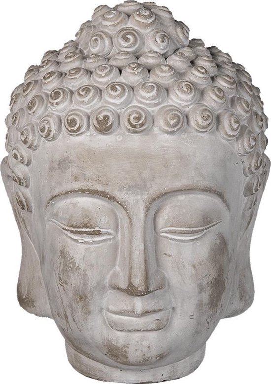 Decoratie Beeld Boeddha  17*17*24 cm - Grijs Steen