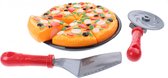 Johntoy Home and kitchen magische pizza - Speelgoedeten en -drinken - Multicolor - Kunststof - Puntjes met klittenband