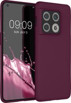kwmobile telefoonhoesje geschikt voor OnePlus 10 Pro 5G - Hoesje met siliconen coating - Smartphone case in wijnrood