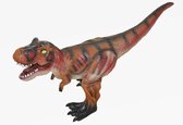 Grote bruine plastic T-Rex dinosaurus 63 cm - Prehistorische dieren dinosaurus speelgoed