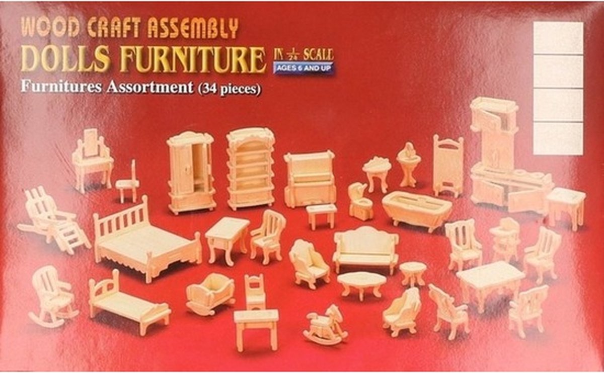 Bouwpakket set poppenhuismeubels 829