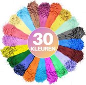 JT Products Mica Poeder Inclusief 30 Kleuren – Pigment Powder – Epoxy Kleurstof – Kleurpoeder - DIY – Voor Zeep, Kaarsen, Giethars, Hars – Knutselen – Cadeau