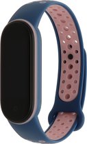 Bandje Voor Xiaomi Mi 5/6 Dubbel Sport Band - Blauw Lichtroze - One Size - Horlogebandje, Armband