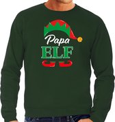 Papa elf foute Kersttrui - groen - heren - Kerstsweaters / Kerst outfit L
