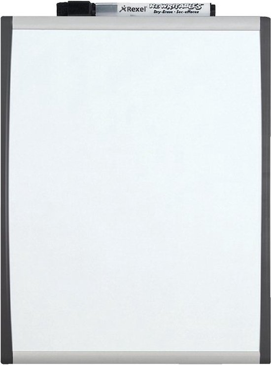 Nobo Mini Magnetisch, Droog Uitwisbaar Whiteboard 21,5 x 28 cm - Inclusief Marker, Magneten en Foamtape - Wit - Nobo