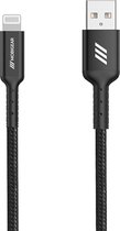 Mobigear USB-A naar Apple Lightning Kabel MFI 0.4 Meter - Zwart