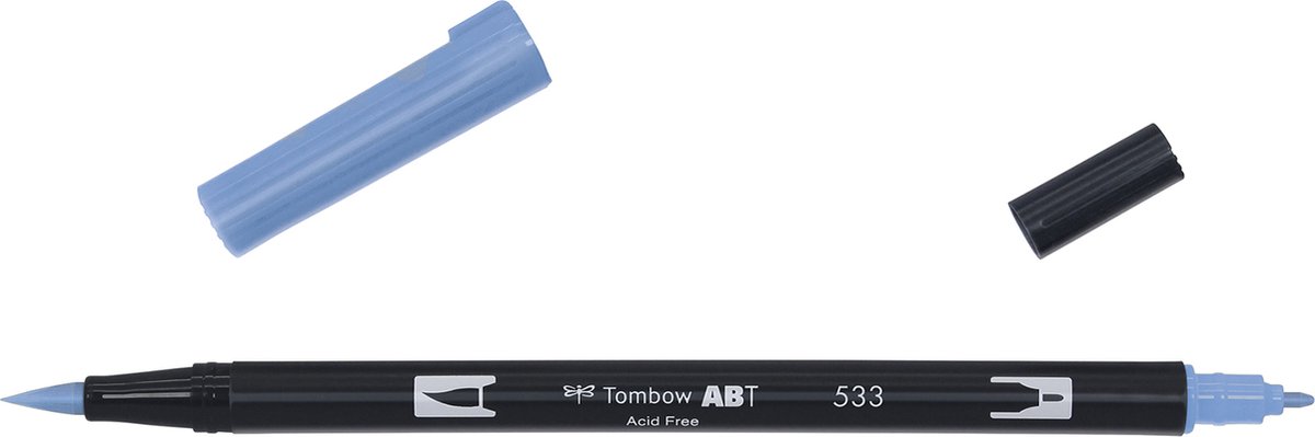 Tombow Brush pen - ABT 533 - Dual Brushpen - Peacock Blue - Blauw