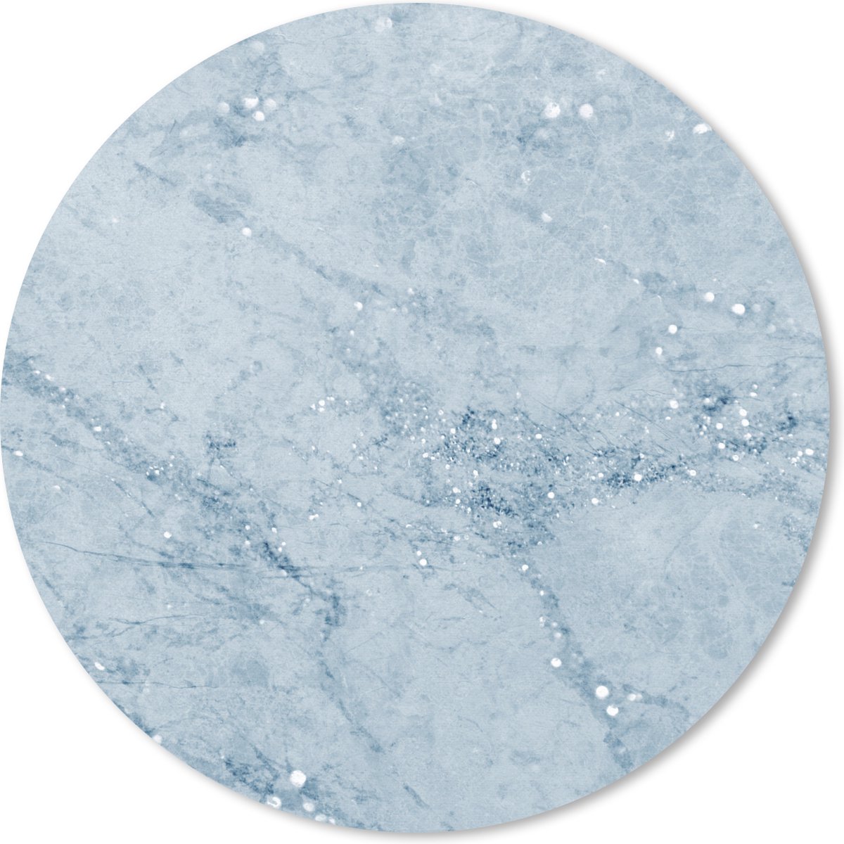 Muismat rond 50x50 cm - Mousepad Marmer - Patronen - Blauw - Ronde muismatten