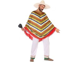 Mexicaanse poncho verkleedpak - kostuum - voor heren - Mexico thema - carnavalskleding - voordelig geprijsd XL