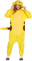 Gele cartoon chinchilla onesie voor volwassenen XL/XXL