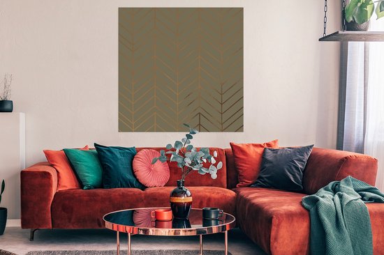 Poster Line - Or - Motifs - 100x100 cm XXL