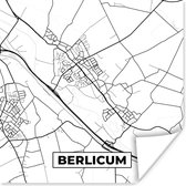 Poster Berlicum - Plattegrond - Stadskaart - Kaart - 100x100 cm XXL