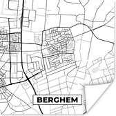 Poster Berghem - Nederland - Kaart - Stadskaart - Plattegrond - 50x50 cm