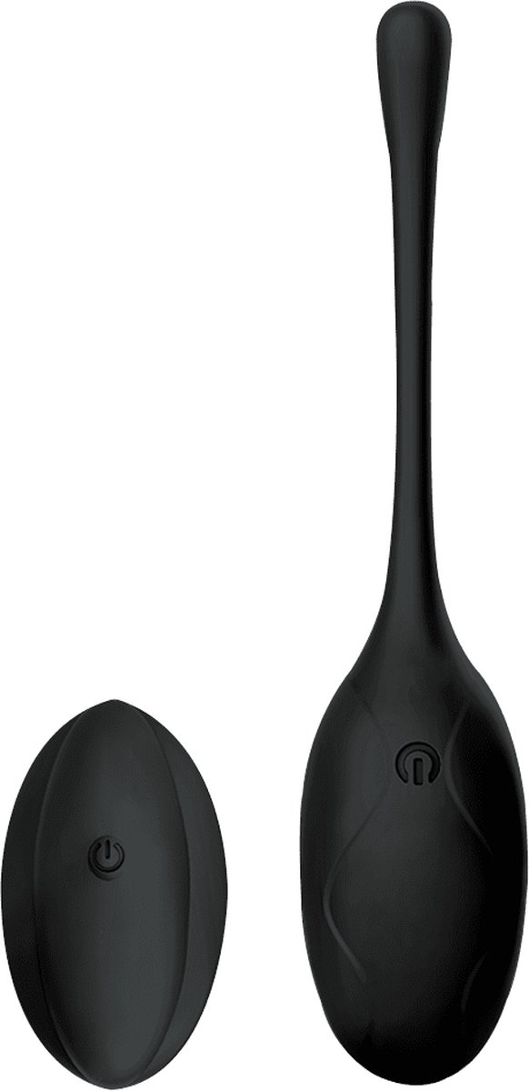 INTY Toys - Neo - Vibrerend Ei Met Afstandsbediening - 10 Standen - Ultra sterke trillingen - Oplaadbaar via USB - 100% Silicone - Waterbestendig - Zwart