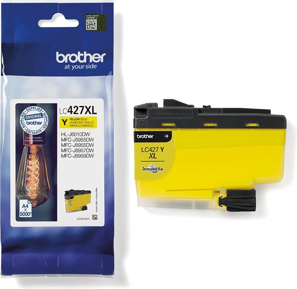 Inktcartridge brother lc-427xly geel | 1 stuk | 5 stuks