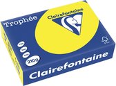 Clairefontaine Trophée Intens, gekleurd papier, A4, 210 g, 250 vel, zonnegeel 4 stuks