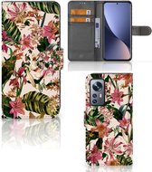 Étui pour téléphone portable Xiaomi 12 | 12X Motifs de couverture photo Fleurs