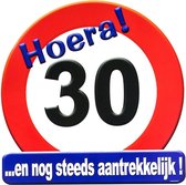 2x stuks hulde stopbord 30 jaar - 50 x 50 cm - Feestartikelen/versiering verjaardag leeftijden - Verkeersbord