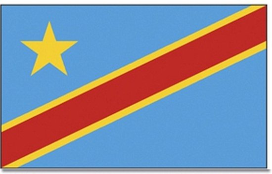 Vlag Congo 90 x 150 cm feestartikelen - Congo/Democratische Republiek Congo landen thema supporter/fan decoratie artikelen
