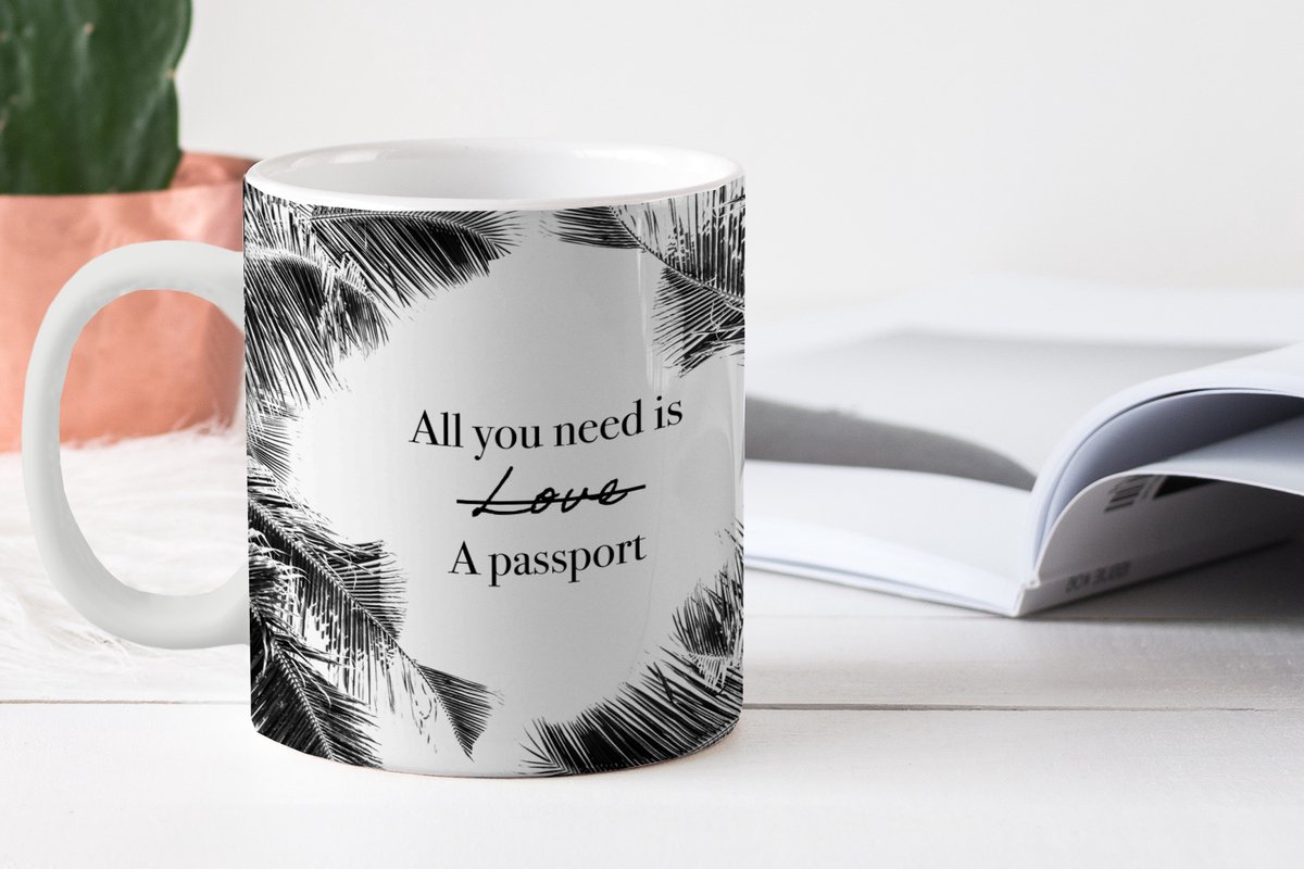 Mok - Koffiemok - Alles wat je liefde geeft, groeit - Quotes - Spreuken