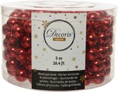 1x guirlande de perles guirlandes d'arbres de Noël / guirlandes rouges 5 mètres x 1,4 cm - Décorations de Noël guirlandes de perles