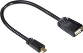 Hama 00125219, 0,15 m, Micro-USB B, USB A, USB 2.0, 480 Mbit/s, Zwart