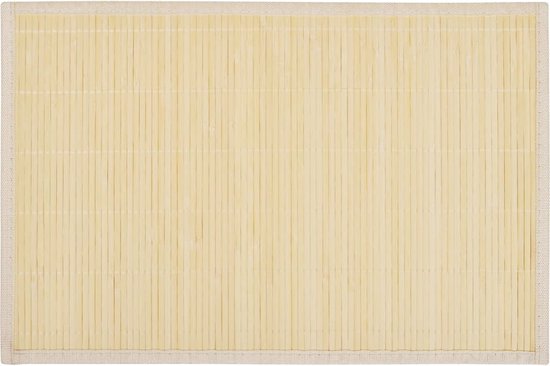 Set De 3 Dessous De Table En Bambou Tressé - 30x45 Cm - Protection Table Antidérapante - Couleurs Assorties Noir, Beige, Marron