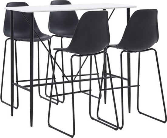 vidaXL de 5 barres en plastique noir