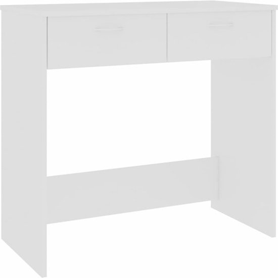 vidaXL - Bureau - 80x40x75 - cm - bewerkt - hout - wit