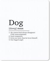 Muismat - Mousepad - Quotes - Dog - Hond definitie - Spreuken - Woordenboek - 19x23 cm - Muismatten