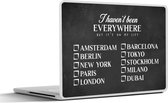 Laptop sticker - 14 inch - Spreuken - Quotes - I haven't been everywhere but it's on my list - Amsterdam - 32x5x23x5cm - Laptopstickers - Laptop skin - Cover