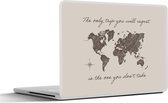 Laptop sticker - 12.3 inch - Spreuken - Quotes - The only trip you will regret is the one you don't take - Wereld - 30x22cm - Laptopstickers - Laptop skin - Cover