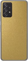Geschikt voor Samsung Galaxy A53 5G hoesje - Goud - Metaal - Luxe - Design - Siliconen Telefoonhoesje