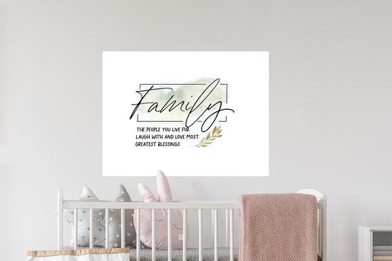 Stickers muraux - Film autocollant - Citations - Proverbes - Famille - 80x60 cm - Film adhésif - Stickers muraux chambre d'enfant - Papier peint autocollant - Papier peint autocollant - Film autocollant