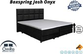 Omra Bedding - Complete boxspring - Josh Onyx - 110x200 cm - Inclusief Topdekmatras - Hotel boxspring