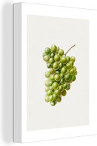 Canvas Schilderij Druiven - Eten - Tros - 60x80 cm - Wanddecoratie