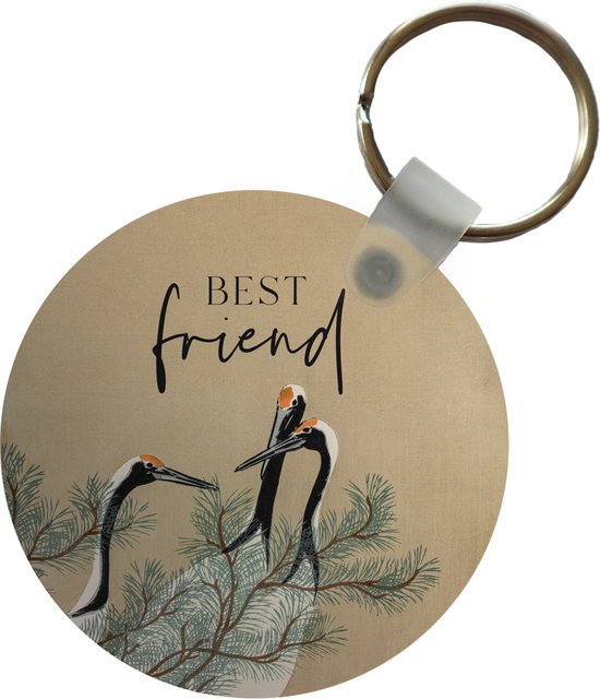 Foto: Sleutelhanger best friend quotes spreuken vrienden plastic rond uitdeelcadeautjes