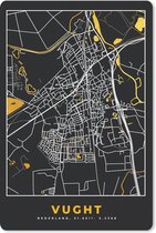Muismat - Mousepad - Vught - Stadskaart - Zwart Wit - Plattegrond - Kaart - Nederland - 18x27 cm - Muismatten