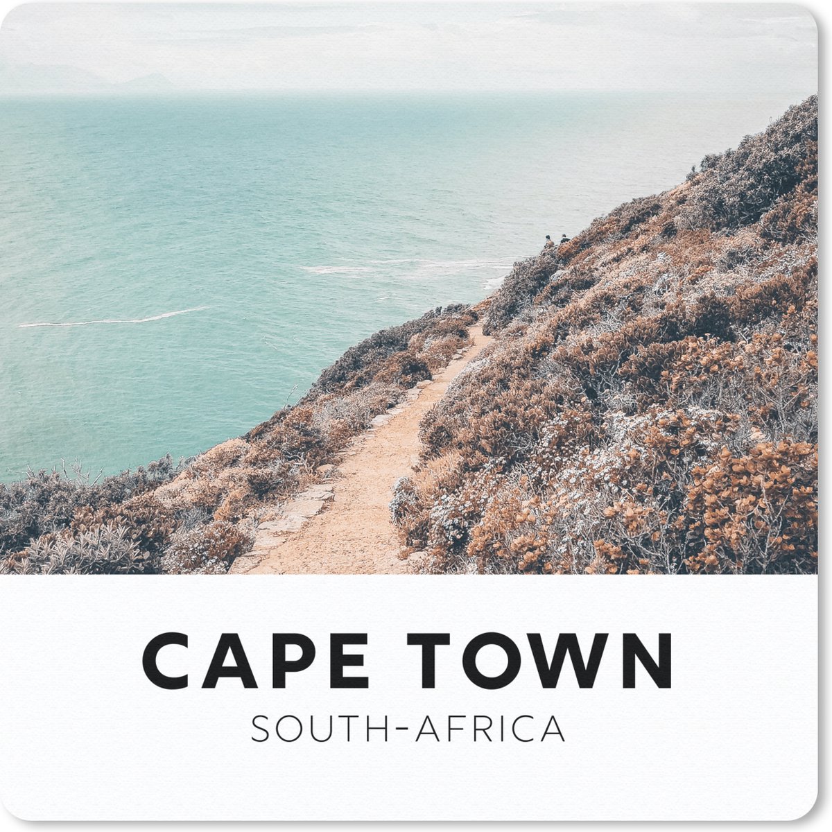 Muismat 20x20 cm - Mousepad Zuid-Afrika - Kaapstad - Natuur - Muismatten