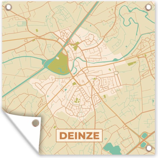 Tuinposters Stadskaart - Deinze - Plattegrond - België - Kaart - 50x50 ...