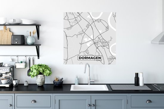 Poster Carte - Allemagne - Dormagen - Plan de la ville - Carte - 75x75 cm
