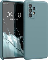 kwmobile telefoonhoesje geschikt voor Samsung Galaxy A52 / A52 5G / A52s 5G - Hoesje met siliconen coating - Smartphone case in Arctische nacht