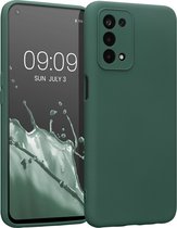 kwmobile telefoonhoesje geschikt voor Oppo A74 (5G) / A54 (5G) - Hoesje voor smartphone - Precisie camera uitsnede - TPU back cover in mosgroen